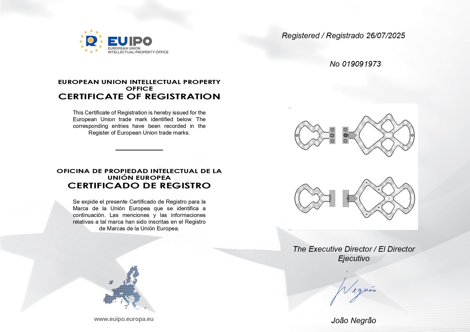Xinming European Union Trademark Certificate